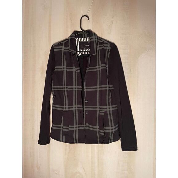 Hurley women's‎ black and white patterned blazer jacket, size medium - Picture 4 of 16